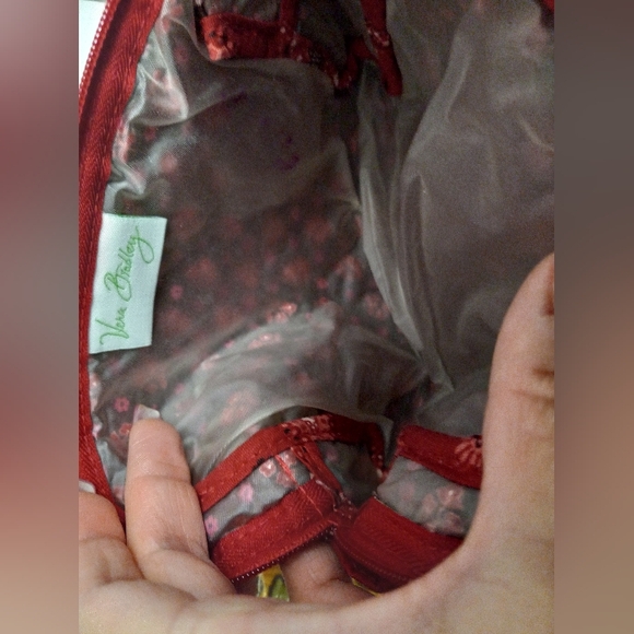 Two Vera Bradley Paisley Lined Zippered Travel Make Up Storage Pouch - Picture 10 of 14